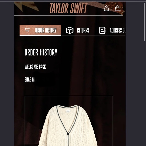 Authentic Official Limited Taylor Swift Cardigan Folklore Album M/L - Picture 8 of 9